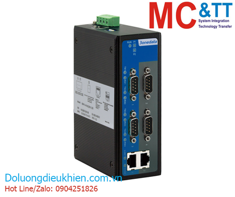 Bộ chuyển đổi 4 cổng RS-232/485/422 sang 2 cổng Ethernet 3Onedata INP314T-4D(3IN1)-DB-2P(12-48VDC)