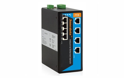 Switch công nghiệp 8 cổng PoE Ethernet 3Onedata IPS318-8POE