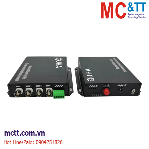 Bộ chuyển đổi 4 kênh video + RS-485 sang quang JHA-D4VT1RB-20