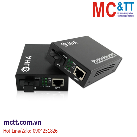 Bộ chuyển đổi quang điện 1 cổng Gigabit Ethernet + 1 Gigabit Quang (Single fiber, Single Mode, 40KM, SC/ST/FC) JHA TECH JHA-G11W-40