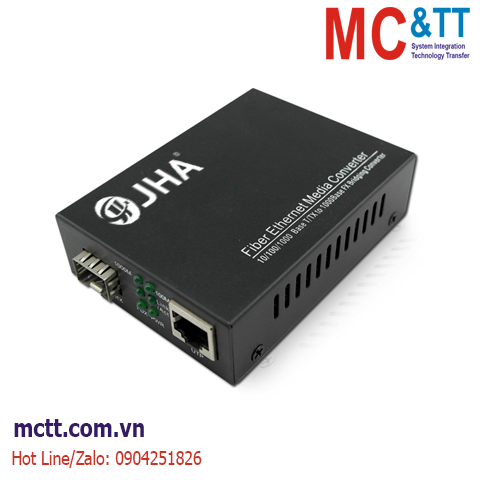 Bộ chuyển đổi quang điện 1 cổng Gigabit Ethernet + 1 Gigabit Quang SFP JHA TECH JHA-GS11