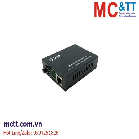 Bộ chuyển đổi quang điện 1 cổng Gigabit PoE Ethernet + 1 Gigabit Quang SFP JHA TECH JHA-GS11P