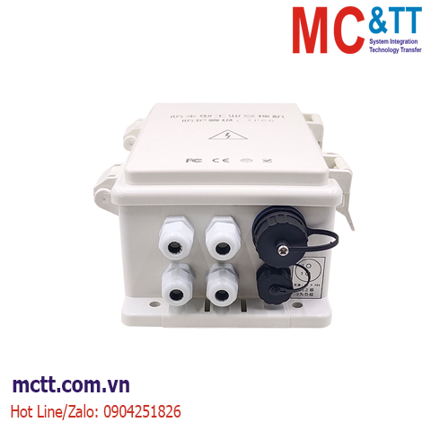 Switch công nghiệp 4 cổng Ethernet + 1 cổng Quang chống nước IP66 JHA TECH JHA-IF14WH-IP66
