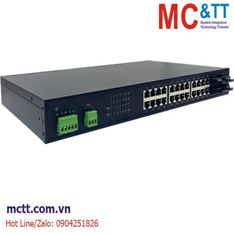 Switch công nghiệp 24 cổng Ethernet + 4 cổng Quang JHA TECH JHA-IG04F024H-T