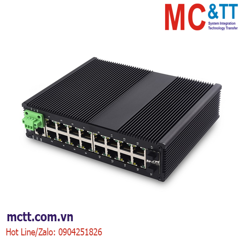 Switch công nghiệp 16 cổng Gigabit Ethernet + 2 cổng Quang Gigabit SFP JHA TECH JHA-MIGS216H