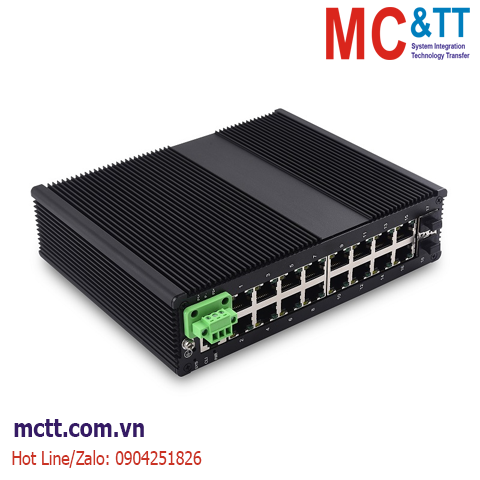 Switch công nghiệp 16 cổng Gigabit PoE Ethernet +  2 cổng quang 1G SFP JHA TECH JHA-MIGS216HP