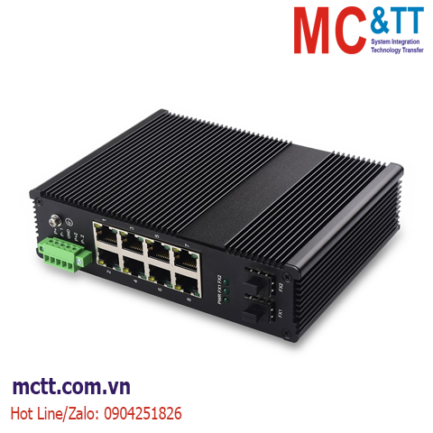 Switch công nghiệp 8 cổng Gigabit Ethernet + 2 cổng Quang 1G SFP JHA TECH JHA-MIGS28H-WEB