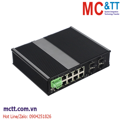 Switch công nghiệp quản lý Layer 3 8 cổng Gigabit Ethernet + 4 cổng 1G/10G SFP+ JHA TECH JHA-MIWS4G08H
