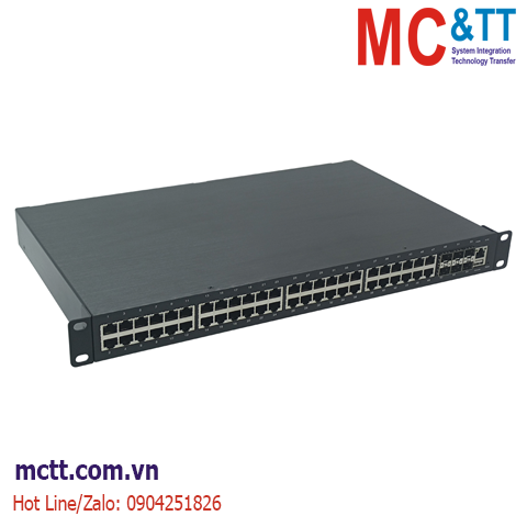 Switch công nghiệp 48 cổng Gigabit Ethernet +  6 cổng quang 1G/10G SFP+ JHA TECH JHA-MIWS6G048H