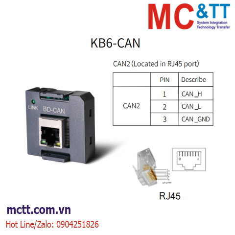 Bo mạch BD mở rộng 1 cổng CAN Kinco KB6-CAN