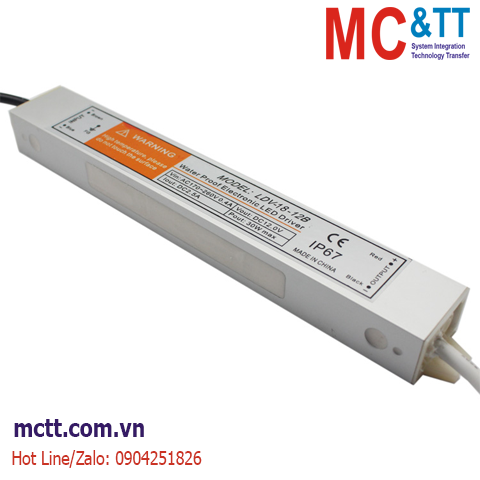 Bộ đổi nguồn đèn LED chống nước MCTT-LDV-18-12 18W, 12VDC, 1.5A
