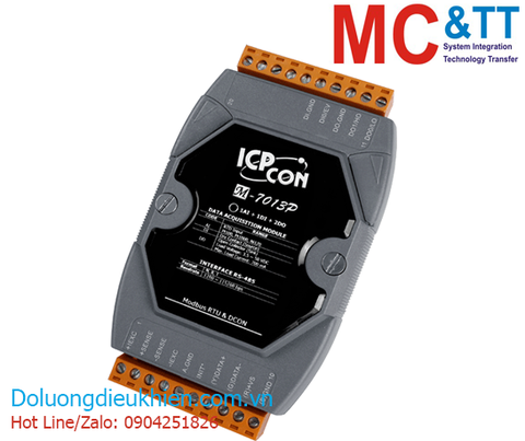 Module RS-485 Modbus RTU 1 kênh đầu vào nhiệt RTD + 1 kênh đầu vào số DI + 2 kênh đầu ra số DO ICP DAS M-7013P-G CR