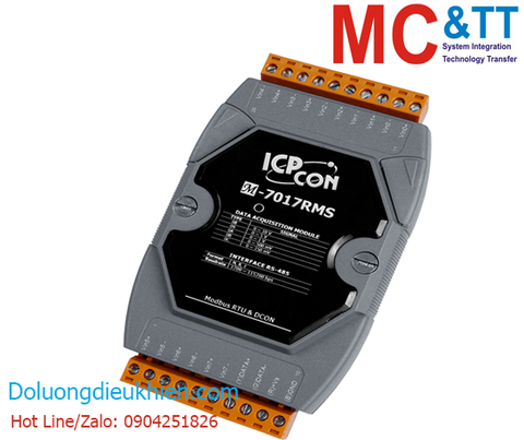 Module RS-485 Modbus RTU 8 kênh đầu vào tương tự AI RMS ICP DAS M-7017RMS-G CR