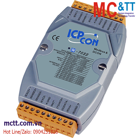 Module RS-485 Modbus RTU 3 kênh đầu vào RTD ICP DAS M-7033-G CR