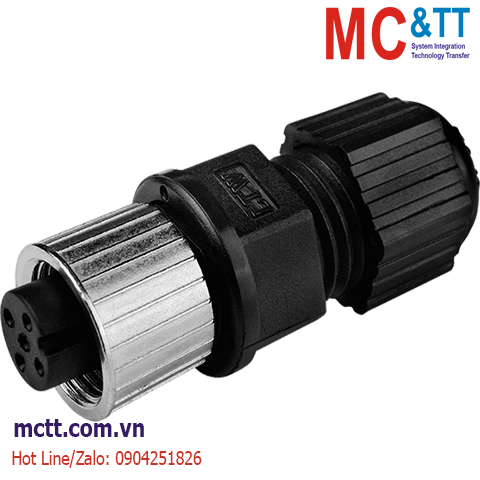 5 Pins M12 A Code Assembly Plug (Female) ICP DAS M12A-5P-IP68 CR