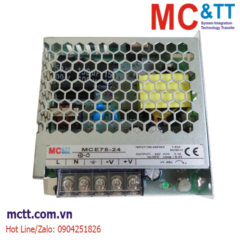 Bộ đổi nguồn tổ ong MCTT MCE75-24 75W, 24VDC, 3.1A