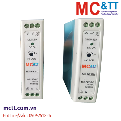 Copy of Bộ đổi nguồn AC/DC Din-Rail MCTT-MDR-10-24 10W, 24VDC, 0.41A