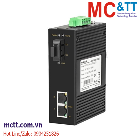 Bộ chuyển đổi quang điện công nghiệp 2 cổng Ethernet sang 1 cổng quang Maiwe MIEN1203-F