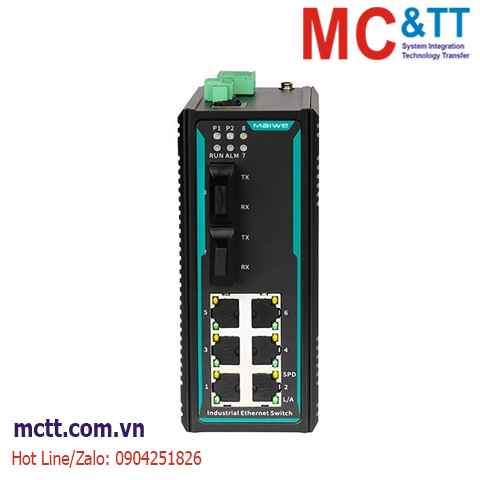 Switch công nghiệp quản lý 6 cổng Ethernet + 2 cổng quang Maiwe MISCOM6208-2F