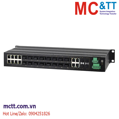 Switch công nghiệp quản lý với 4 cổng Gigabit Combo + 16 cổng quang + 8 cổng Ethernet Maiwe MISCOM7028-4GC-16F