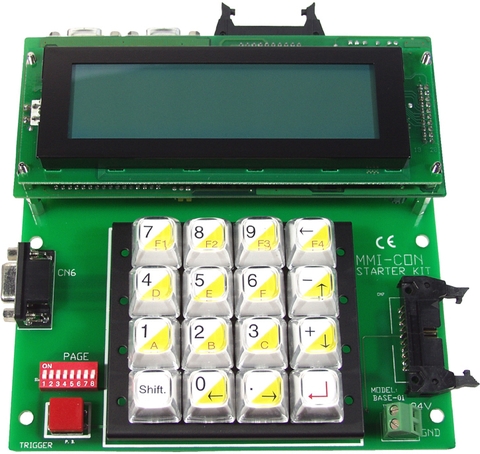 Màn hình LCD giao diện + bàn phím 4x4 kết nối PLC ICP DAS MMICON Starter Kit