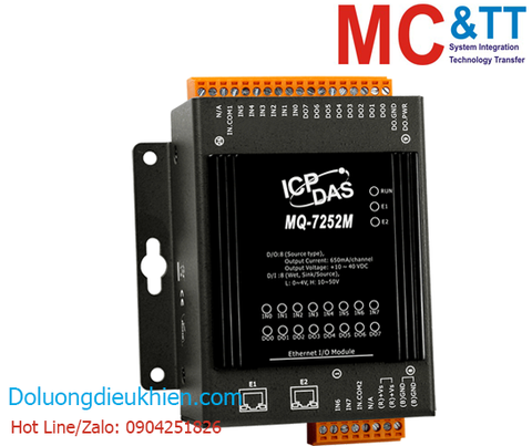 Module 2 cổng Ethernet MQTT 8 kênh DI + 8 kênh DO ICP DAS MQ-7252M CR