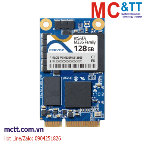 Ổ cứng SSD công nghiệp mSATA 32GB, 64GB, 128GB SATA III MLC Cervoz M336