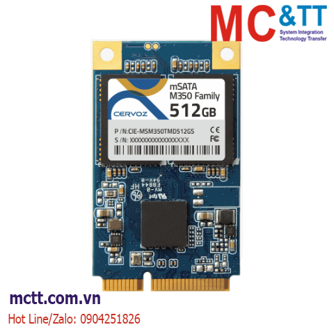 Ổ cứng SSD công nghiệp mSATA 32GB, 64GB, 128GB, 256GB, 512GB SATA III MLC Cervoz M350
