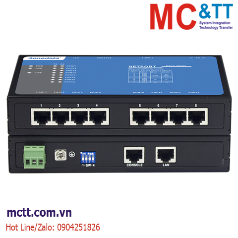 Bộ chuyển đổi 8 cổng RS-232/485/422 sang Ethernet 3Onedata NP308T-8D(3IN1)-RJ45