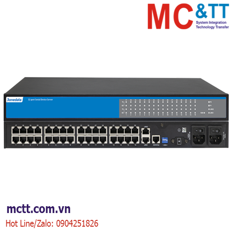 Bộ chuyển đổi 32 cổng RS-232/485/422 sang 2 cổng Ethernet 3Onedata NP5100-2T-32DI(3IN1)-RJ