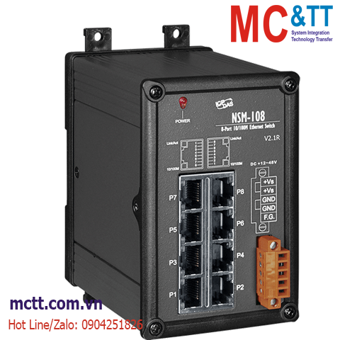 Switch công nghiệp 8 cổng Ethernet ICP DAS NSM-108 CR