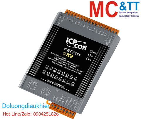 Module 2 cổng PoE Ethernet Modbus TCP 16 kênh đầu ra số DO ICP DAS PET-7245 CR