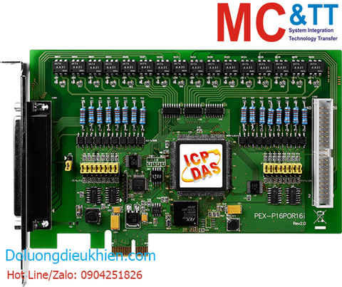 Card PCI Express 16 kênh đầu vào số DI + 16 kênh đầu ra PhotoMos Relay ICP DAS PEX-P16POR16i CR