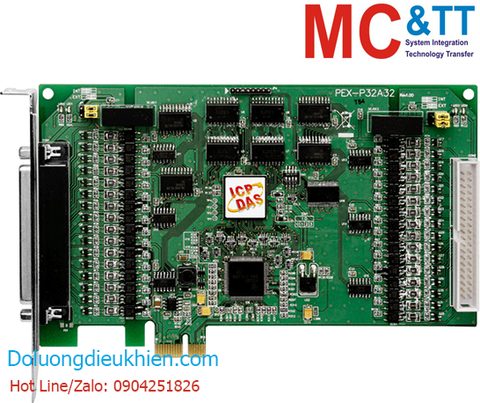 Card PCI Express 32 kênh đầu vào số DI + 32 kênh đầu ra số DO ICP DAS PEX-P32A32 CR
