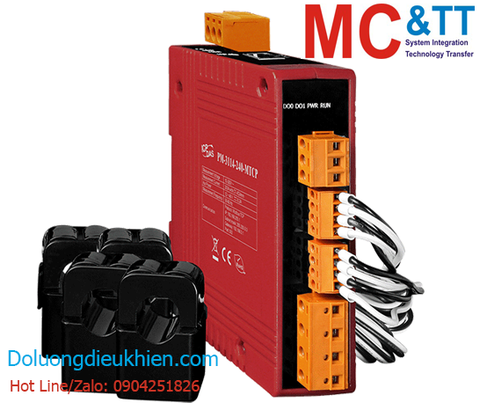 Thiết bị đo điện thông minh 1 pha 1P4W-4CT 200A Ethernet Modbus TCP ICP DAS PM-3114-240-MTCP CR