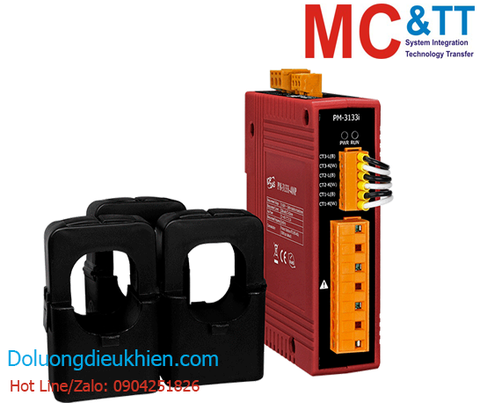 Thiết bị đo điện thông minh 3 pha 400A RS-485 Modbus RTU ICP DAS PM-3133i-400P CR