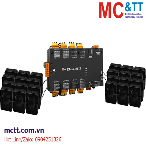 Thiết bị đo điện thông minh 3 pha 8 kênh hoặc 1 pha 24 kênh 300A EtherNet/IP ICP DAS PM-4324-360P-EIP CR
