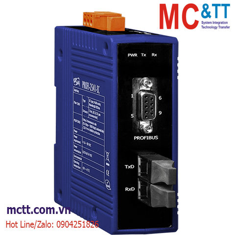 Bộ chuyển đổi Profibus sang Quang (Dual Fiber, Multi-Mode, SC, 1.4KM, 850 nm) ICP DAS PROFI-2541-SC CR