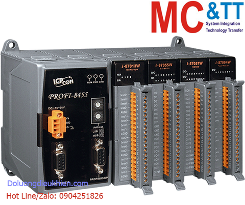 Module Profibus Slave 4 khe cắm module I/O ICP DAS PROFI-8455-G CR