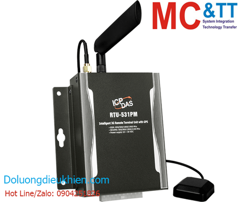 RTU Modem WCDMA (3G) IP + GPS + 4 kênh AI + 2 kênh DO ICP DAS RTU-531PM CR