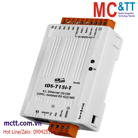 Bộ chuyển đổi 1 cổng RS-422/485 sang Ethernet ICP DAS tDS-715i-T CR