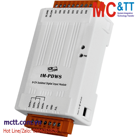 Module RS-485 Modbus RTU 8 kênh đầu vào số ICP DAS tM-PDW8 CR