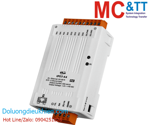 Module PoE Ethernet Modbus TCP 4 kênh DO ICP DAS tPET-A4 CR