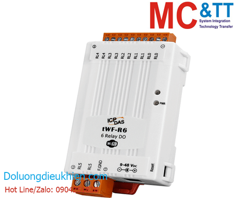 Module Wi-Fi Modbus TCP 6 kênh Power Relay ICP DAS tWF-R6 CR