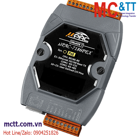 Bộ lập trình nhúng MiniOS7 PAC với CPU 80186-80 ICP DAS uPAC-7186PEX-G CR