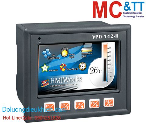 Màn hình cảm ứng HMI 4.3 inch 2xRS-232/485 Modbus RTU ICP DAS VPD-142-H CR