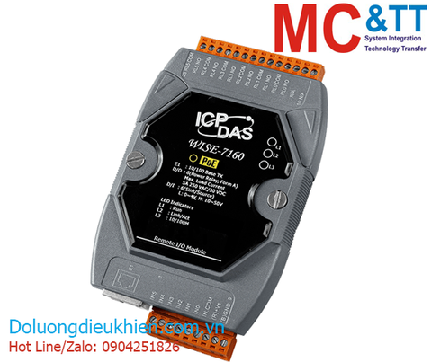 Module lập trình nhúng Wise IoT 6 kênh DI + 6 kênh Power Relay ICP DAS WISE-7160 CR