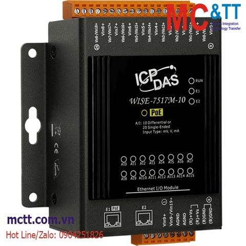 Module lập trình nhúng Wise IoT 10/20 kênh AI ICP DAS WISE-7517M-10 CR