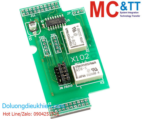 X102: Bo mạch 2 kênh đầu ra Relay cho I-7188XC