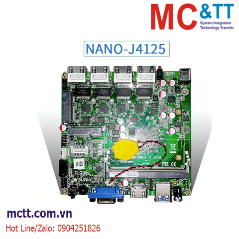 Bo mạch máy tính nhúng công nghiệp Nano ITX ZM-N4L với Intel Celeron N100/N5105/J6412/J4125